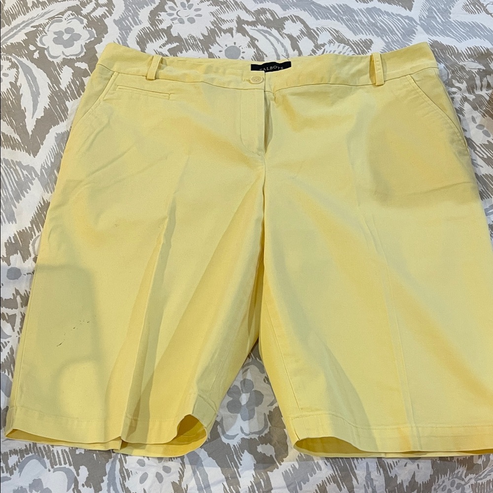 Talbots Light Yellow Bermuda Shorts